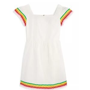 AQUA Girls' Ric Rac Trim Dress, Little Kid, Big Kid - Exclusive XL